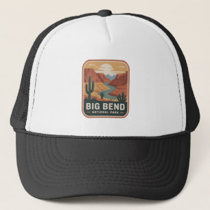 Big Bend National Park Woestijn Vintage Badge Trucker Pet