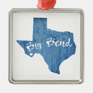 Big Bend National Park Wood Grain Metalen Ornament