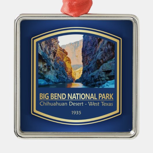 Big Bend NP (PF1) Metalen Ornament (Voorkant)