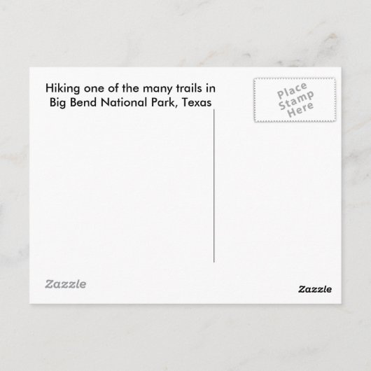 Big Bend-postkaart Briefkaart (Achterkant)