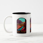 Big Bend State Park Texas Tweekleurige Koffiemok (Links)