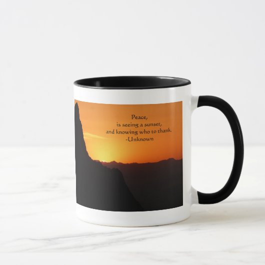Big Bend Sunset-met citaat Mok (Rechts)