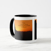Big Bend Sunset-met citaat Mok (Voorkant links)