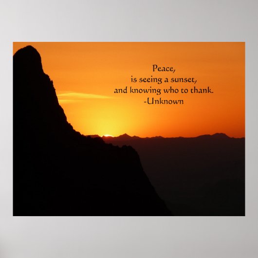 Big Bend Sunset-with Quote Poster (Voorkant)