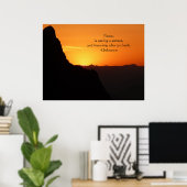 Big Bend Sunset-with Quote Poster (Thuiskantoor)