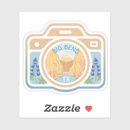 Big Bend Texas Camera Sticker (Vel)