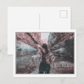 BIG BEND - TEXAS - HIERMEE BEKEND MEISJE BRIEFKAART (Voorkant / Achterkant)