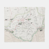 Big Bend (Texas) kaartdeken Fleece Deken (Voorkant (Horizontaal))