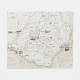 Big Bend (Texas) kaartdeken Fleece Deken