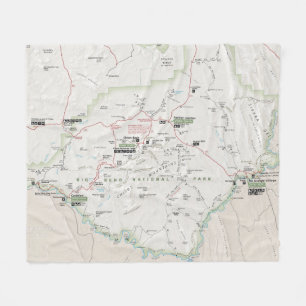 Big Bend (Texas) kaartdeken Fleece Deken