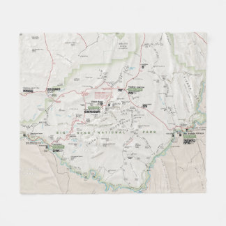 Big Bend (Texas) kaartdeken Fleece Deken