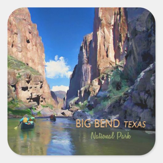 Big Bend Texas Nationaal Park Mariscal Canyon Vierkante Sticker (Voorkant)