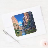 Big Bend Texas Nationaal Park Mariscal Canyon Vierkante Sticker (Envelop)