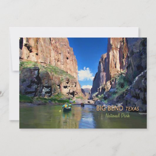 Big Bend Texas National Park Mariscal Canyon Kaart (Voorkant)