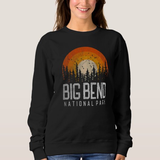 Big Bend US National Park Texas Retro 70 s Trui (Voorkant)