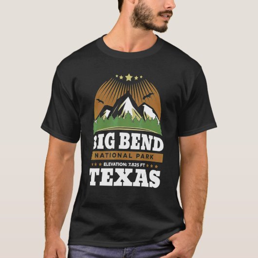 Big Bend US National Park  wandelberg T-shirt (Voorkant)