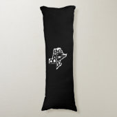 Big Bend West Texas Hiking Retro  Lichaamskussen (Voorkant Verticaal)