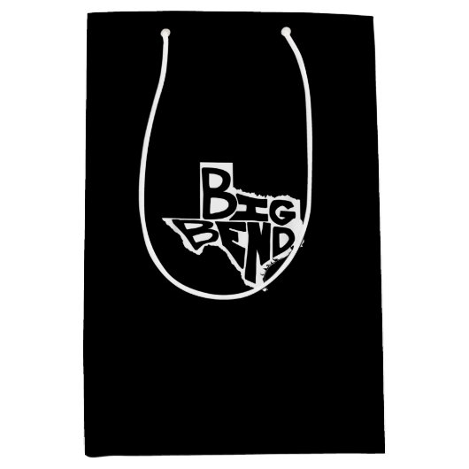 Big Bend West Texas Hiking Retro  Medium Cadeauzakje (Voorkant)