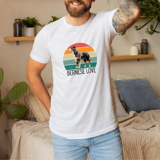 Big Bernese Love: Retro Circle Tee for Dog Enthusi T-shirt