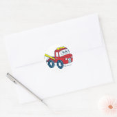 Big Bertha's Cartoon sleepwagen Ronde Sticker (Envelop)