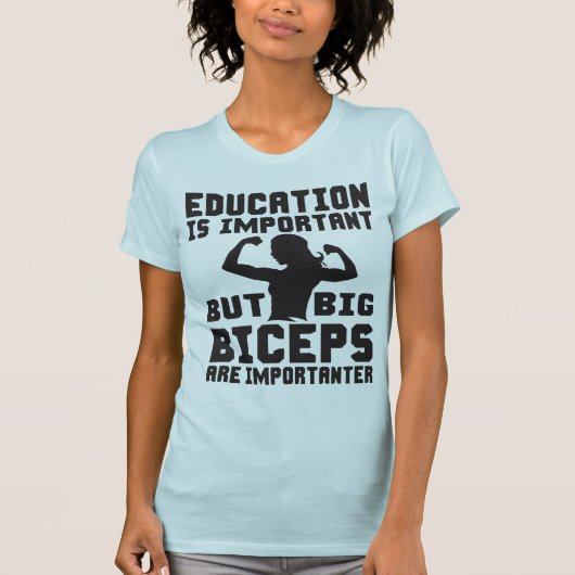 Big Biceps is belangrijk dan het Shirt van het Ond (Voorkant)