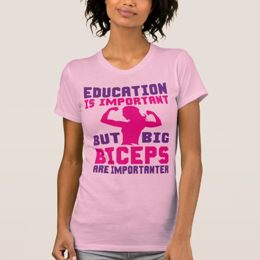Big Biceps is belangrijk dan het Shirt van het Ond (Voorkant)