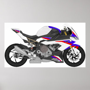 Big Bike Sport Motorcycle - Snelle snelheid modern Poster