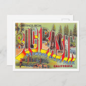 Big Bin, Californië  Big Letters Briefkaart (Voorkant / Achterkant)