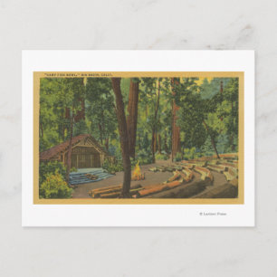 Big Bin, Californië "Camp Fire Bowl"-Uitzicht Briefkaart