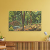 Big Bin, Californië "Camp Fire Bowl"-Uitzicht Canvas Afdruk (Insitu (Woonkamer))