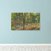 Big Bin, Californië "Camp Fire Bowl"-Uitzicht Canvas Afdruk (Insitu (Houten vloer))