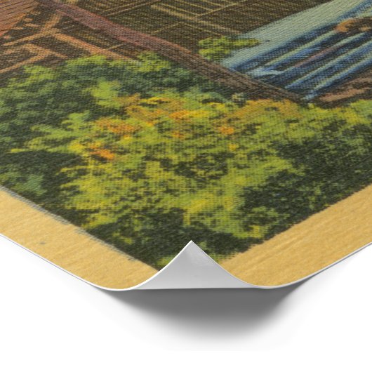 Big Bin, Californië "Camp Fire Bowl"-Uitzicht Poster (Hoek)