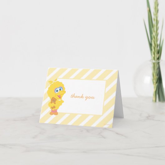 Big Bird Baby Shower Bedanktkaart Bedankkaart (Voorkant)
