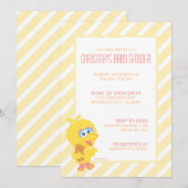 Big Bird Baby shower Invite Kaart (Voorkant / Achterkant)