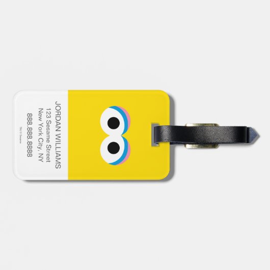 Big Bird Big Face Bagagelabel (Achterkant horizontaal)