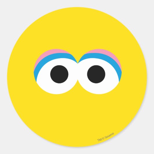 Big Bird Big Face Ronde Sticker (Voorkant)