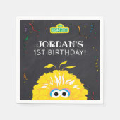 Big Bird Chalkboard Confetti Birthday Servet (Voorkant)