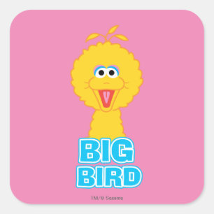 Big Bird Classic Style Vierkante Sticker