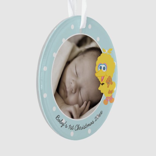 Big Bird | Eerste Kerstmis baby - Jouw naam toevoe Ornament (voorkant)