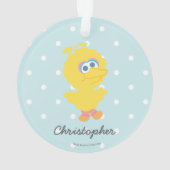 Big Bird | Eerste Kerstmis baby - Jouw naam toevoe Ornament (achterkant)