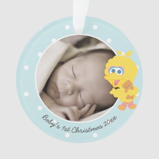 Big Bird | Eerste Kerstmis baby - Jouw naam toevoe Ornament (voorkant)