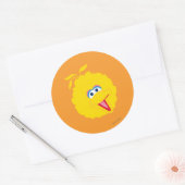 Big Bird Face Ronde Sticker (Envelop)