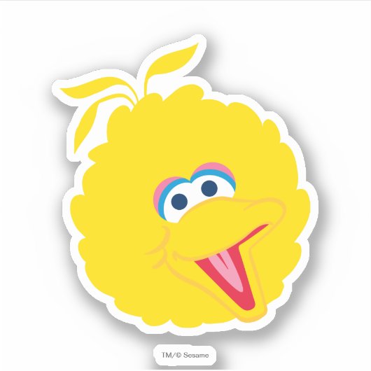 Big Bird Face Sticker (Voorkant)