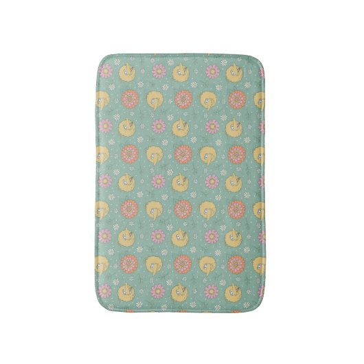 Big Bird | Good Vibes Floral Pattern Badmat (Voorkant Verticaal)