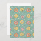 Big Bird | Good Vibes Floral Pattern Briefkaart (Voorkant / Achterkant)