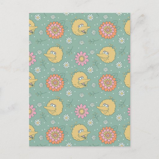 Big Bird | Good Vibes Floral Pattern Briefkaart (Voorkant)