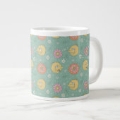 Big Bird | Good Vibes Floral Pattern Grote Koffiekop (Voorkant rechts)