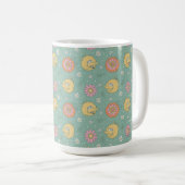 Big Bird | Good Vibes Floral Pattern Koffiemok (Voorkant rechts)