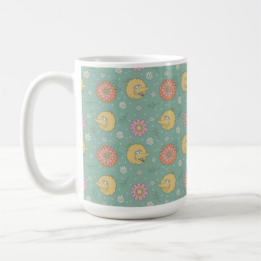 Big Bird | Good Vibes Floral Pattern Koffiemok (Links)