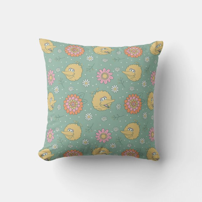 Big Bird | Good Vibes Floral Pattern Kussen (Voorkant)